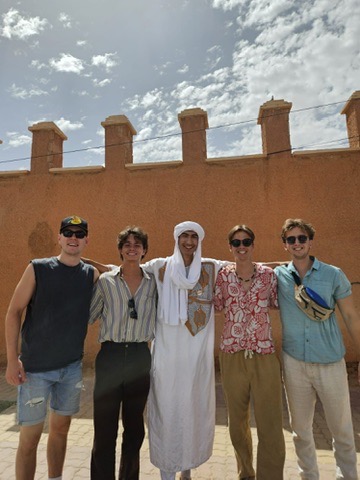 Group photo while traveling